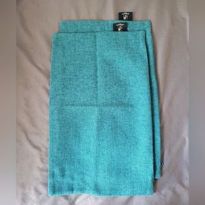 Faux Linen Throw Pillow Covers Set of 2 (12" x 20") - Lake Blue